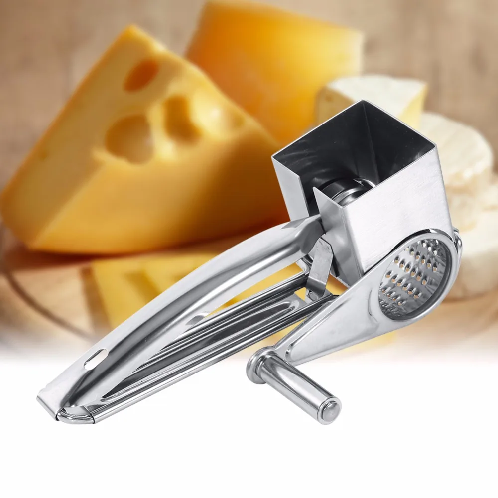 Rotary Cheese Tools Stainless Steel Cheese Grater Slicer Shreds Drum