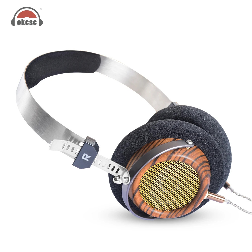Okscc M2 57 мм Колонка Полуоткрытая задняя HIfi оливковые деревянные наушники с 5N OCC