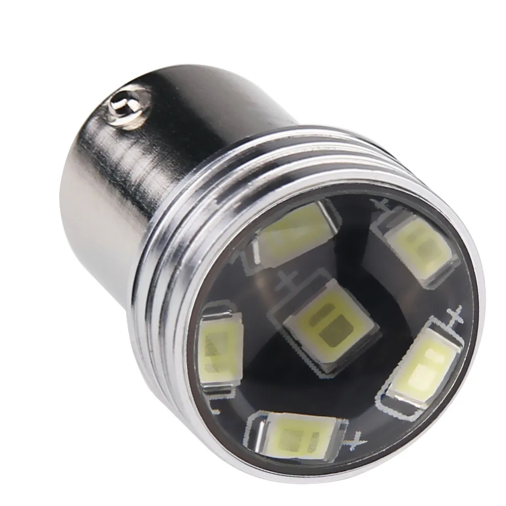 White 1156 P21W 6 LED 2835 SMD Projector C12V Car Auto Light Source Backup Reverse Parking Lamp Bulb