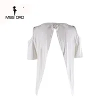 Missord сексуальные топы с коротким рукавом и круглым вырезом на шее FT7003