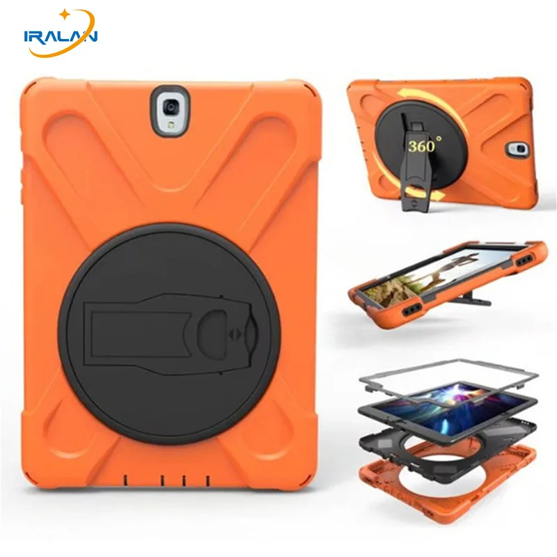 

2017 new Hybrid Heavy Duty Armor Hard Silicone Cover for Kids for Samsung Galaxy Tab S3 9.7 T820 T825 Tablet Funda Case+film+pen