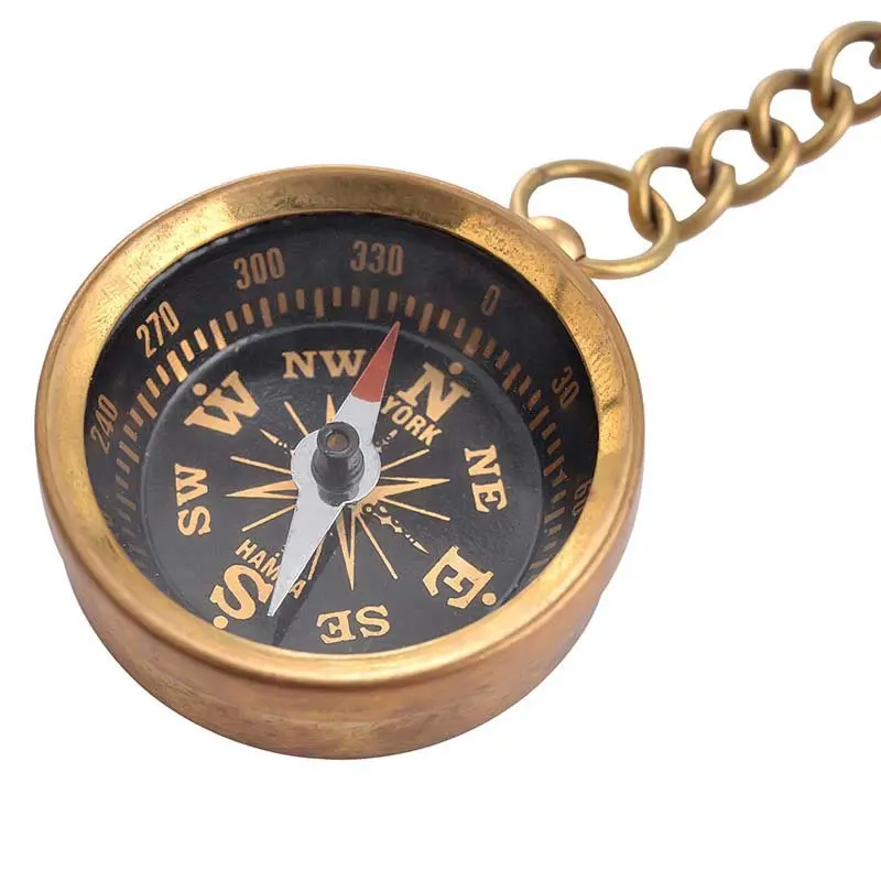 Compass Keychain HOT Steampunk Copper Retro Marine Compass Keychain