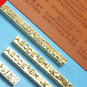 

6mm Tall Copper Brass Alphabets Molds 52pcs Upper + Lower Case + Clamp Holder For Hot Stamping