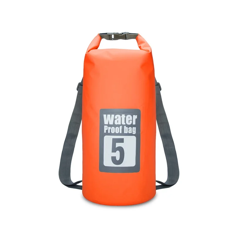 Водонепроницаемые сумки для плавания, сумка для хранения сухих мешков для рафтинга на каяке, спортивные сумки для путешествий, комплект оборудования 15л 20л - Цвет: Orange 5L