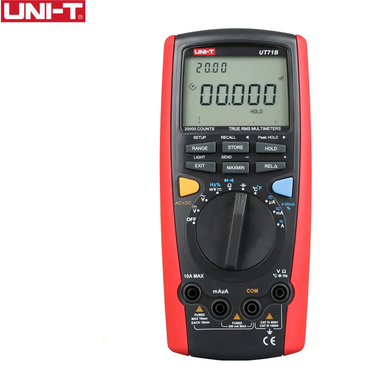 

UNI T UT71B professional digital multimeter alicate amperimetro ac / dc ampere capacitance meter auto range digital multimeter