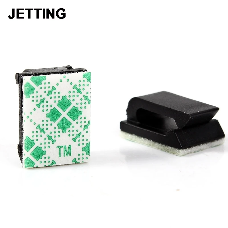 

10PCS Plastic Car Wire Cord Cable Holder Wrapper Pasted Flat Cable Holder Tie Clip Fixer Organizer Winder Tie Mount