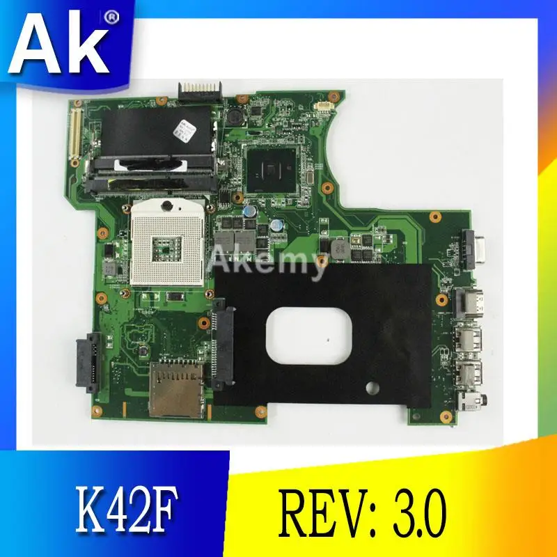AK REV: 3 0 HM55 rPGA 989 USB2.0 DDR3 для For Asus A42F P42F K42F материнская плата 100% тест | Компьютеры и