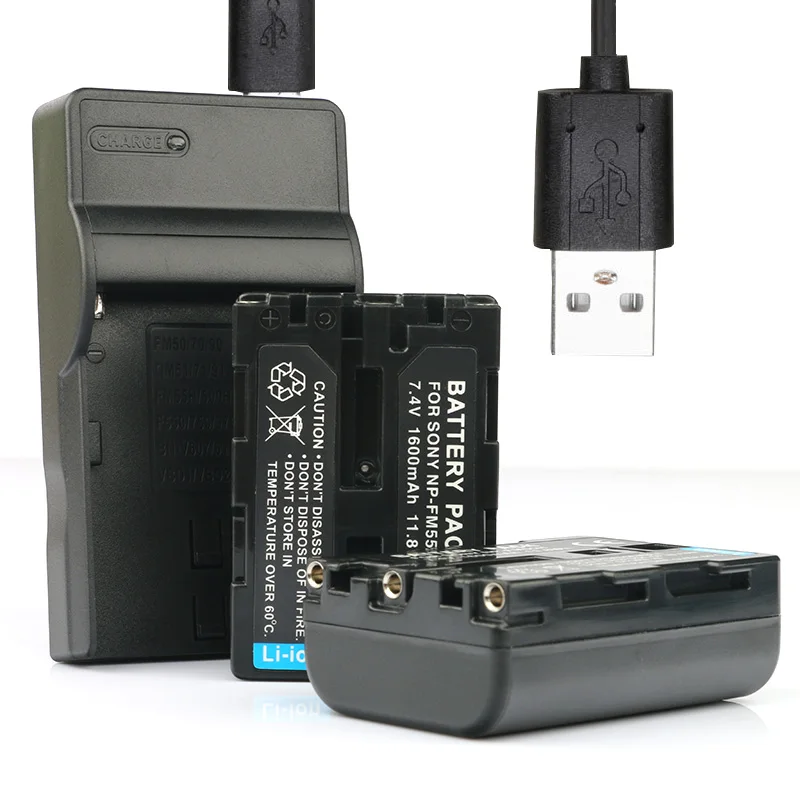 

LANFULANG NP-FM55H NP FM55H Batteries (2Pack) + USB Charger for Sony Digital Camera DSC-F707 DSC-F717 DSC-F828 DSC-S85 DSLR-A100