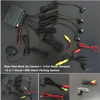 

4 Sensors Reverse Backup Car Parking Radar Monitor Detector System For Renault Kadjar 2015 2016 + HD Car Rear View Camera