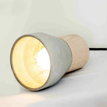 

JAXLONG Nordic Modern Creative Simple Personality DiningRoom Restaurant Bedroom Bedside Colorful Cement Solid Wood Pendant Light