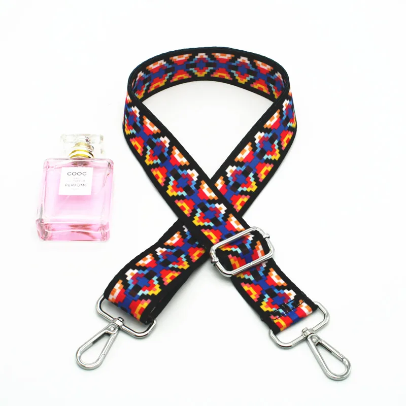 Nylon Colored Bags Straps Rainbow Belt Accessories Adjustable Women Shoulder Handbag Straps Decoration Handle Ornament KZ151357