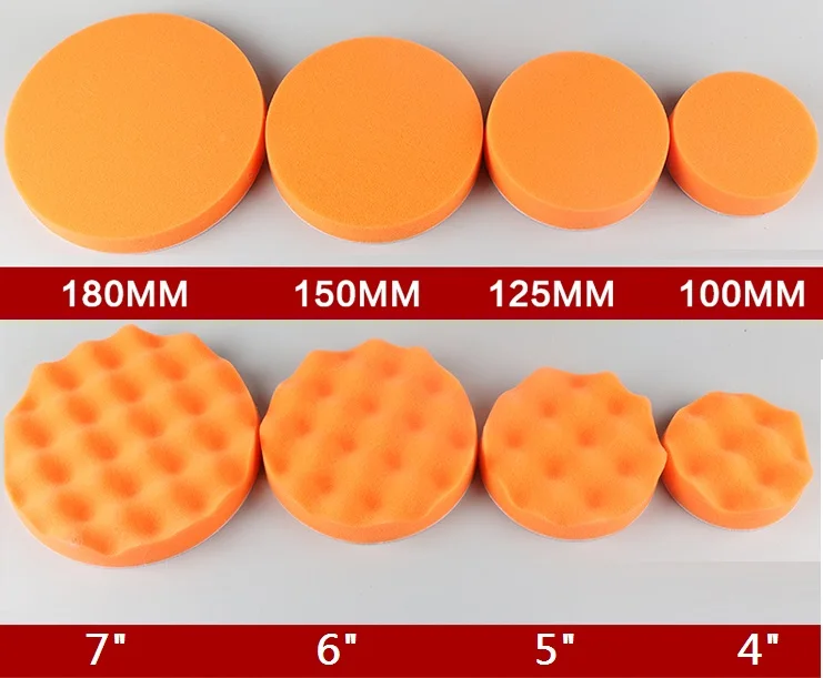 "-7" 2 шт., само-клейкая поролоновая машина для полирования кругом для автомобиля Красота покрытия воском и полировка колеса герметизации глазури губчатый шар