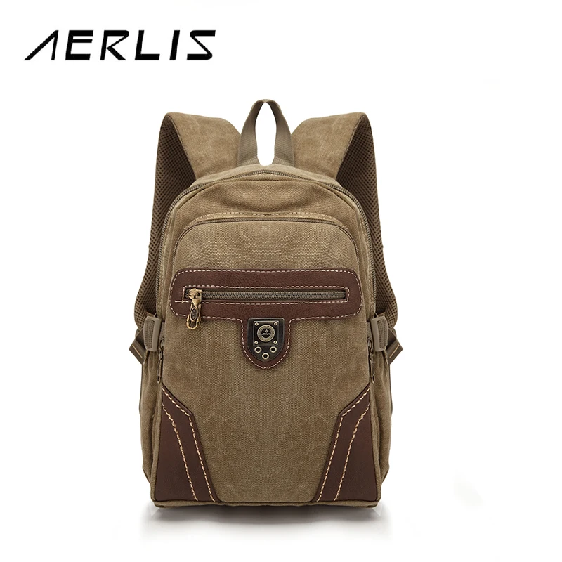 

AERLIS Fashion Men Women Canvas Backpack School Bag Travel Lovers Backpacks Backbag 2016 New Free Shipping
