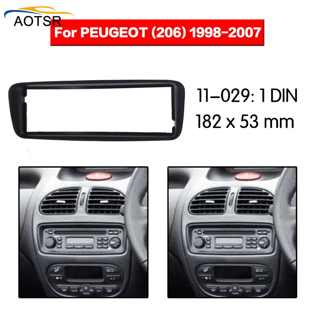 Радио панель для 1988+ PEUGEOT 206 1DIN dvd-плеер фасции автомобиля стерео радио установка тире