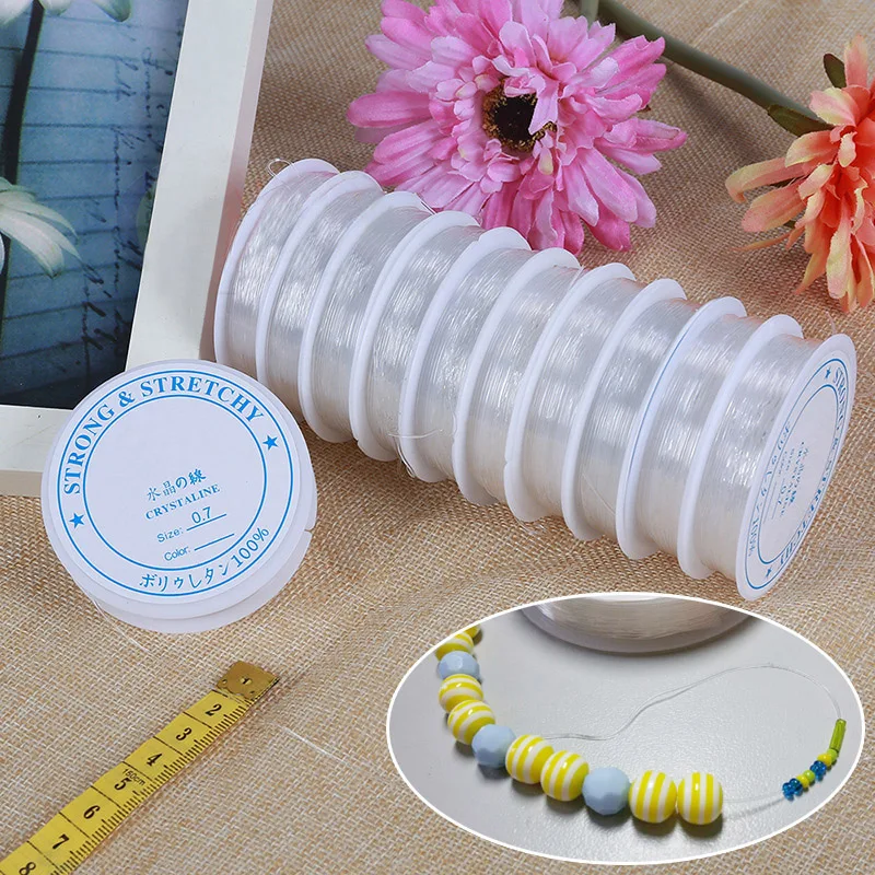 

1 Roll 5-24M Length Diameter Crystal Elastic Beading Cord String Thread for DIY Necklace Bracelet Jewelry Making