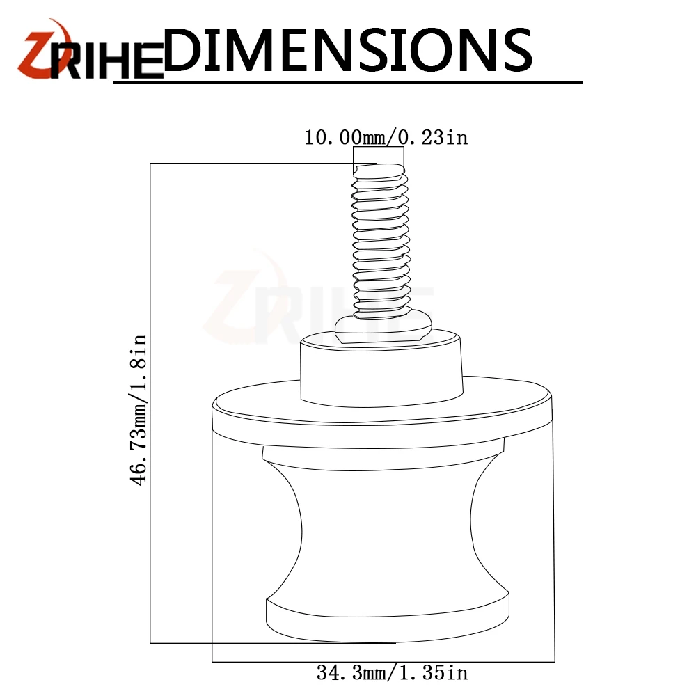 8 мм алюминиевый маятник аксессуары для мотоциклов раздвижная катушка подставка