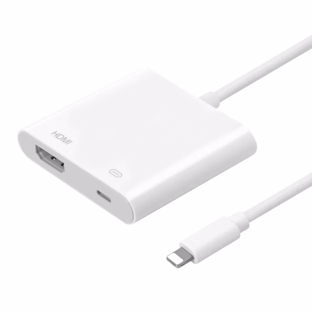 2 шт. HDMI адаптер и HDMI кабель для iPhone 6 7 8 X XS XR iPad HDMI 1080 P HD AV/ТВ конвертер Поддержка iOS 12 для Lightning charge
