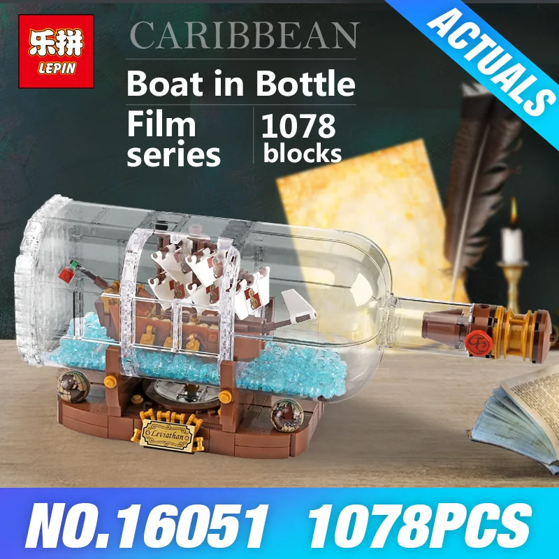 

Toys Hobbies Movie Series The Ship in a Bottle Set Caribbean Pirates Model Building Blocks Bricks Children Toys Birthday Gifts