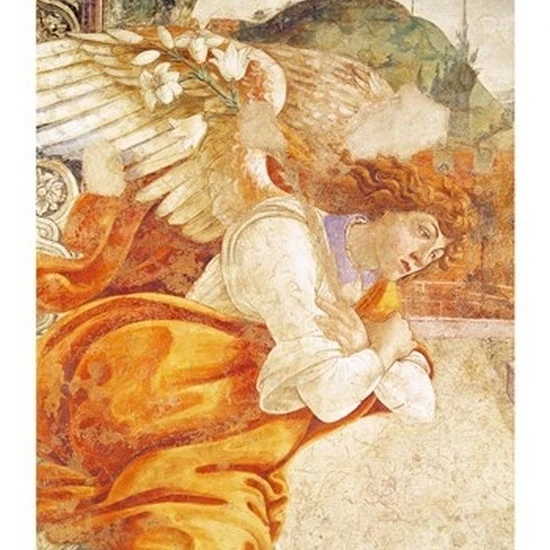 The Annunciation detail of the Archangel Gabriel from San Martino della Scala 1481 Print by Sandro Botticelli (18 x 24)