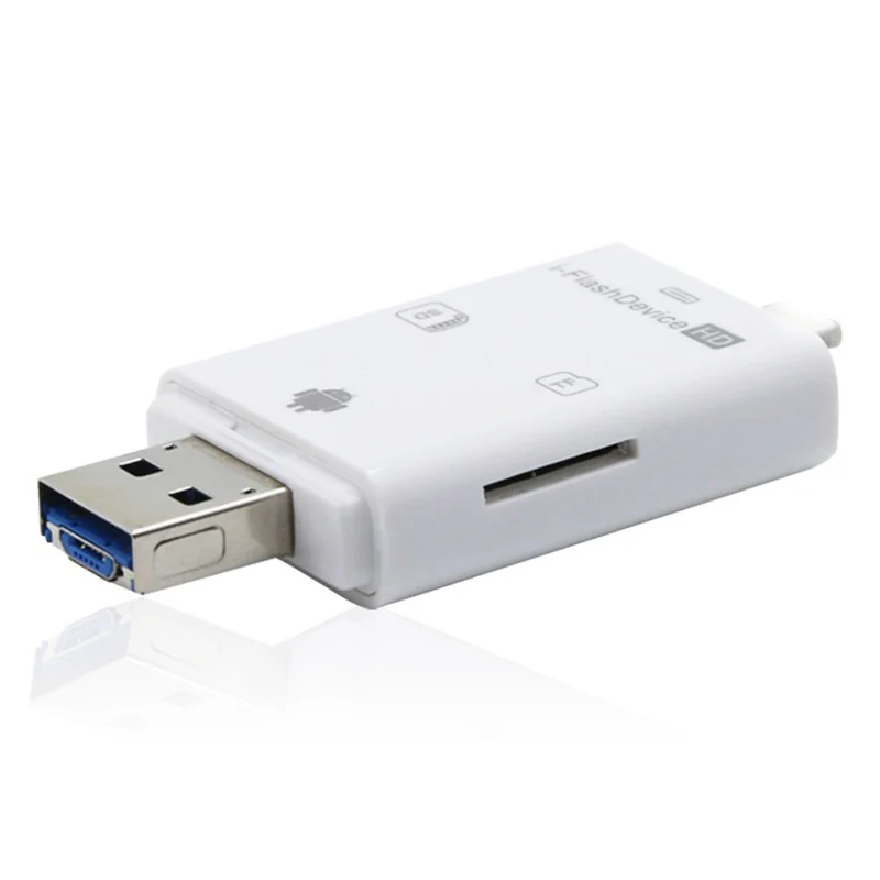 Новый USB3.0 micro Sd card reader для iphone 6s 7 плюс флешки металла расширение Телефона Android OTG Устройство чтения карт памяти