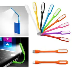 YUNLIGHTS Портативный 5 В 1,2 Вт USB светодио дный свет лампы гибкий угол чтение книги свет лампы для Мощность банк компьютер (разные цвета)