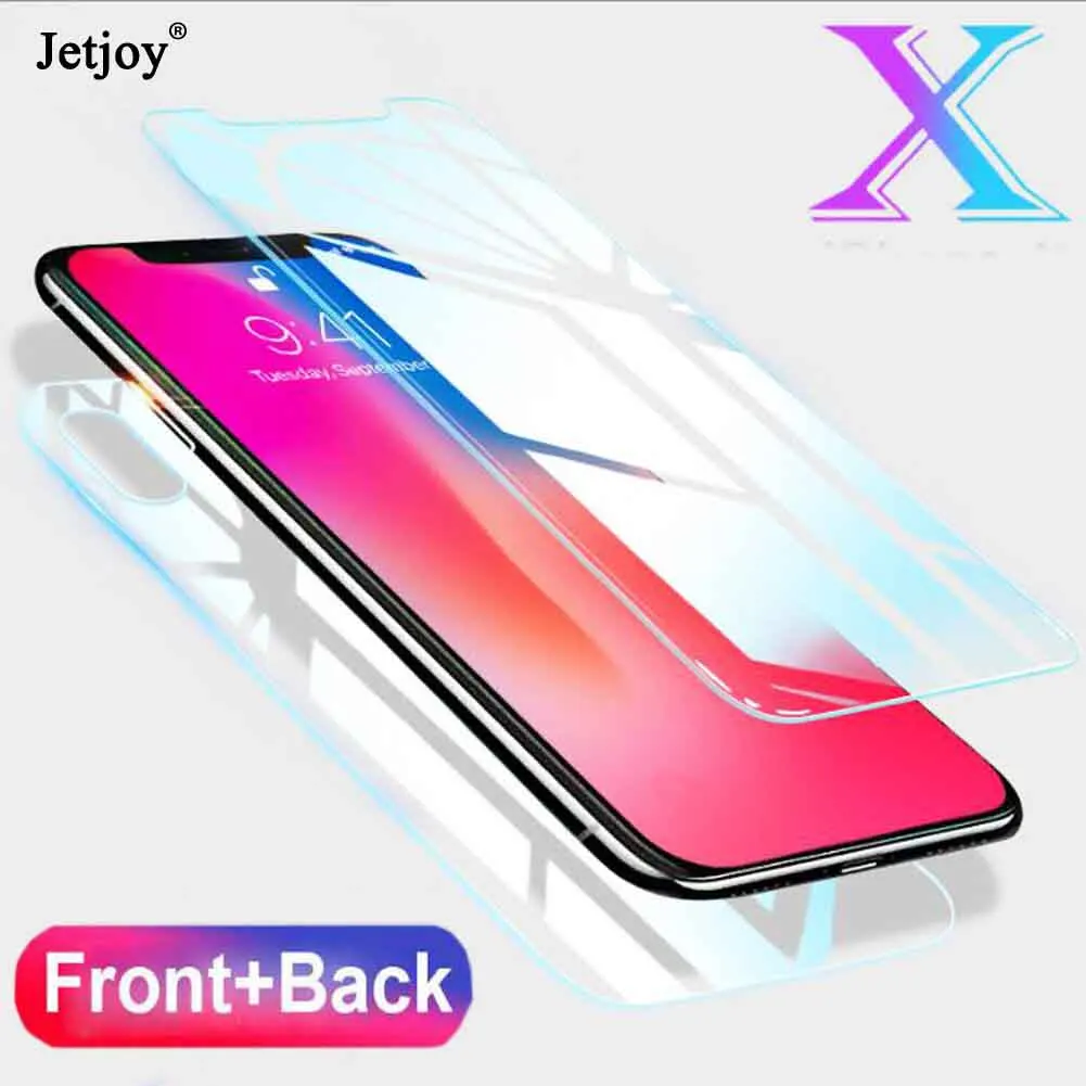 Защитное стекло Jetjoy закаленное для iPhone X/XS/XR/XS MAX с нанопокрытием и защитой от