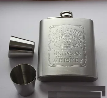 

Free Shipping Supreme Stainless Steel Hip Flask Flasks for Liquor Gift Set with Bonus Funnel & Shot Glasses & Gift Box(00251)
