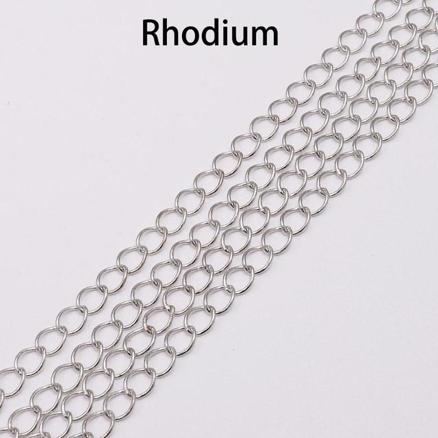2.5 2.8 3.6 4.8 mm Long Open Link Ring Extended Extension Necklace Chains Tail Extender Chain For Jewelry Making Supplies