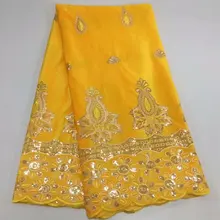 Нигерии кружевной ткани бархатной ткани швейцарские кружева tissu dentelle пайетки ткани высокого качества 5 двор/setY501