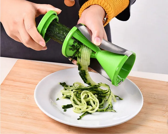 

1PC Vegetable Spiralizer Bundle Spiral Slicer Cutter Zucchini Carrots Spaghetti Pasta Noodle Maker,Shred Process Device KX 001
