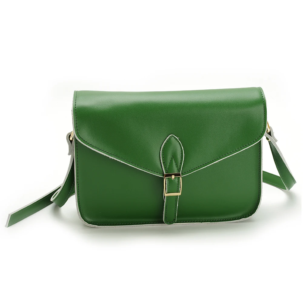 Leather handbags Messenger Leisure bag shoulder diagonal vintage small