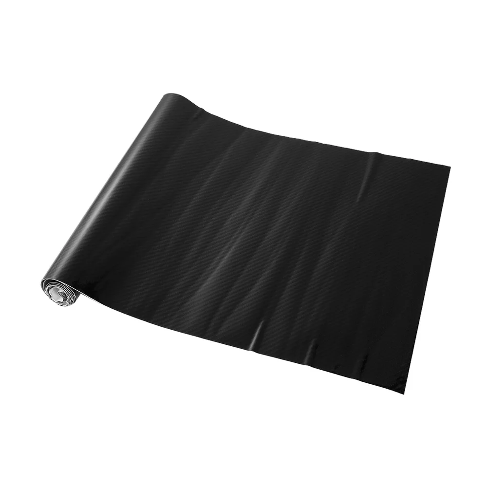 6D Shiny Gloss Glossy Black Carbon Fiber Film Wrap Vinyl Decal Car Auto Sticker