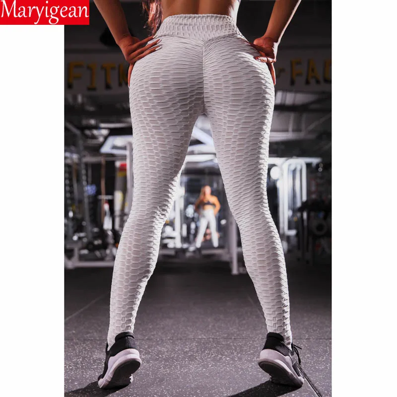 Однотонные женские леггинсы Maryigean из полиэстера, супер эластичные штаны с высокой талией, леггинсы для тренировок, женские леггинсы для фитнеса, спортивная одежда - Цвет: gray