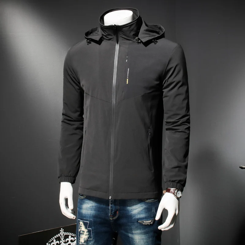 Plus size 8XL 7XL 6XL 5XL new winter men's jacket with high quality fabric detachable hat for male's warm coat simple mens coat