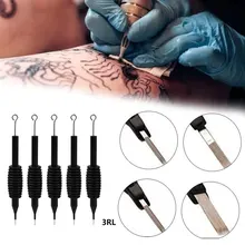1 шт. 3RL перманентные стерильные одноразовые стерильные иглы трубка Ручка наконечник Силиконовая ручка макияж микроблейдинг бровей Татуировка наконечник