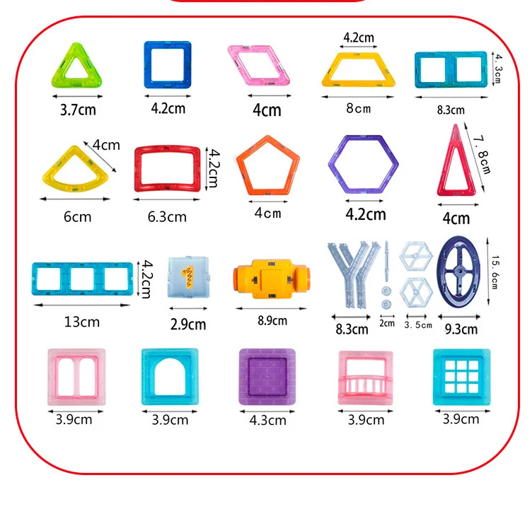 46-184 шт маленькие магнитные Детали Детские магнитные строительные игрушки строительные плитки блоки Развивающие игрушки творческие подарки