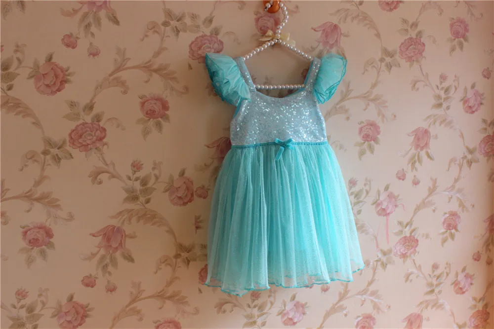 Новые Вечерние платья для танцев для девочек летние платья-пачки принцессы с блестками для девочек, 6 шт./партия