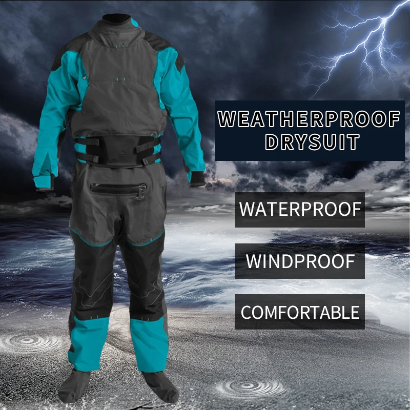 

Drysuit Canoe Fishing Kayak Suit Waterproof sealing Racing Mud Rainsuit Dry Suit for Expedition White Water Sport ATV/UTV Riders