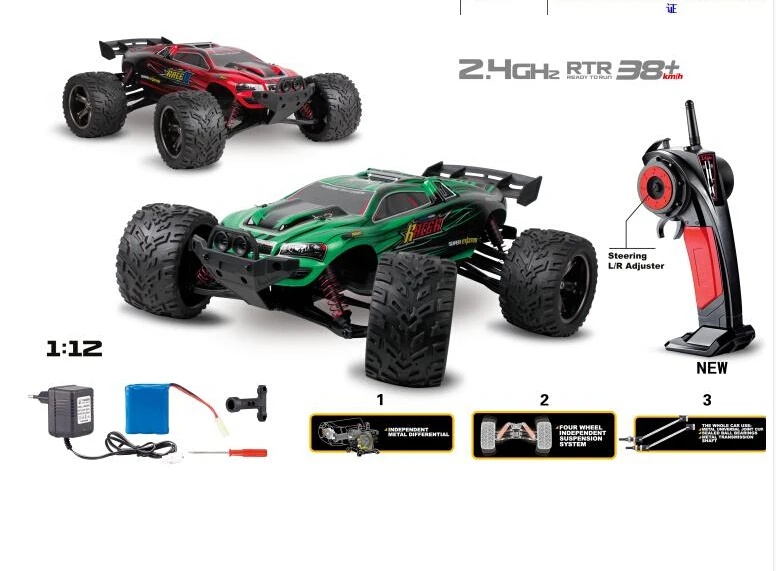 Большой RC автомобиль JYRC 9116 1/12 2WD матовый Высокоскоростной RC Внедорожник Monster RTR 2,4 ГГц хорошая детская игрушка