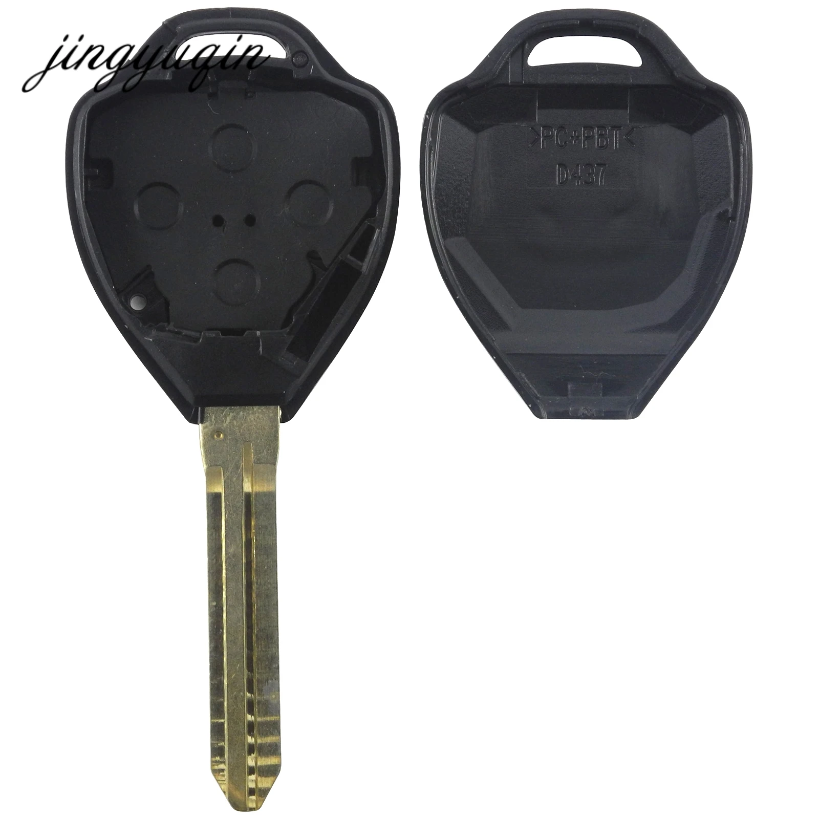 Jingyuqin 10 шт./лот 3 кнопки дистанционного Uncut Черный Флип ключ оболочки для Toyota Scion RAV4 Yaris Venza