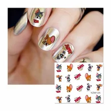 YWK водная наклейка водные для ногтей Готическая Цветущая наклейка с цветком для ногтей штамповка для дизайна ногтей штамп 125