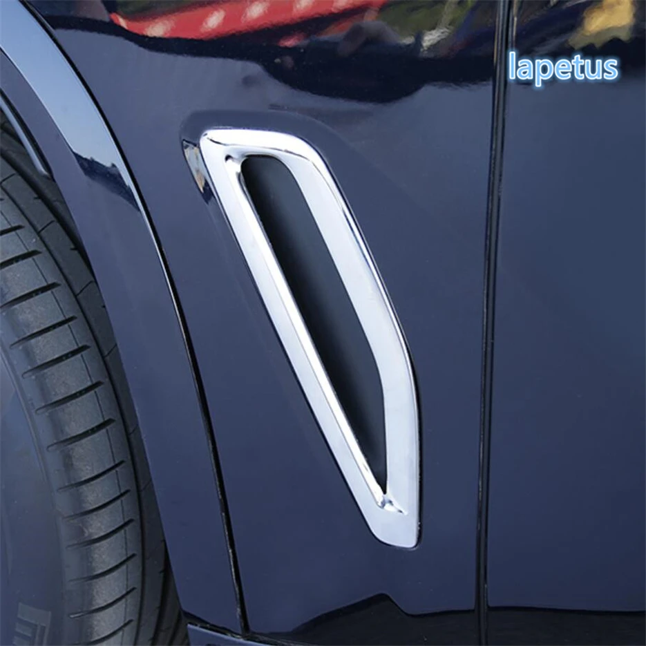

Lapetus Outer Body Fender Leaf AC Air Conditioning Vent Outlet Decoration Frame Cover Trim ABS Chrome Fit For BMW X5 G05 2019
