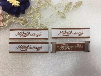 

Free shipping Customized (1000pcs/lot) garment clothing tags /Woven Labels/ custom clothing labels/main labels