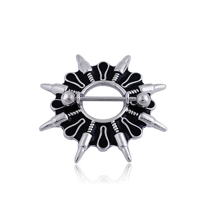 Buy 1 Pair Punk Radiation Bullets Shaped Nipple Piercing Sexy Bar Rings Body
