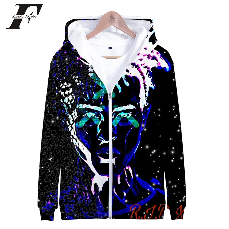 

XXXtentacionn hoodies 3d Casual Long Sleeve Zipper Hoodies Sweatshirts men and women Casual Clothes streetwear Plus Size 2019