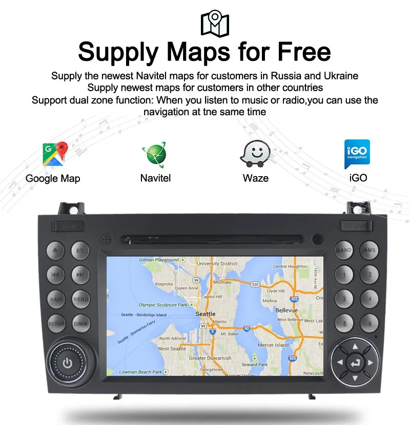 Clearance CAR CD player GPS Navigation FOR MERCEDES-BENZ SLK Class R171 SLK200/SLK230/SLK280 Car Audio Stereo Multimedia GPS Head unit 13