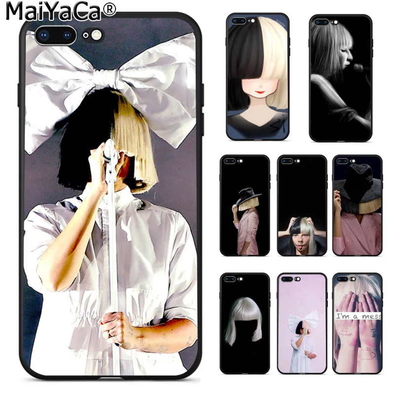 

MaiYaCa Popular Star Sia Ultra Thin Cartoon Pattern Phone Case for iPhone 8 7 6 6S Plus 5 5S SE XR X XS MAX XR XS MAX