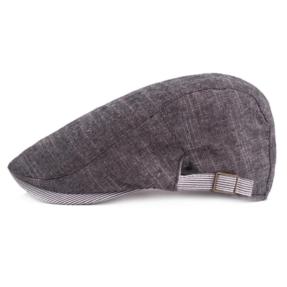 Новинка, винтажные шапки-береты для мужчин, зимняя хлопковая кепка газетчика, женская классическая плоская кепка плюща, шляпа с козырьком и пряжкой
