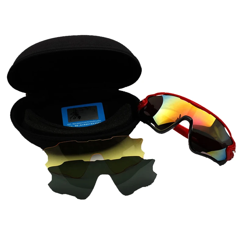 Polarized Cycling Sunglasses Mountain Bike Goggles 3 Lens Outdoor Sport Eyewear MTB Bicycle Riding Driving Gafas Ciclismo AC0173