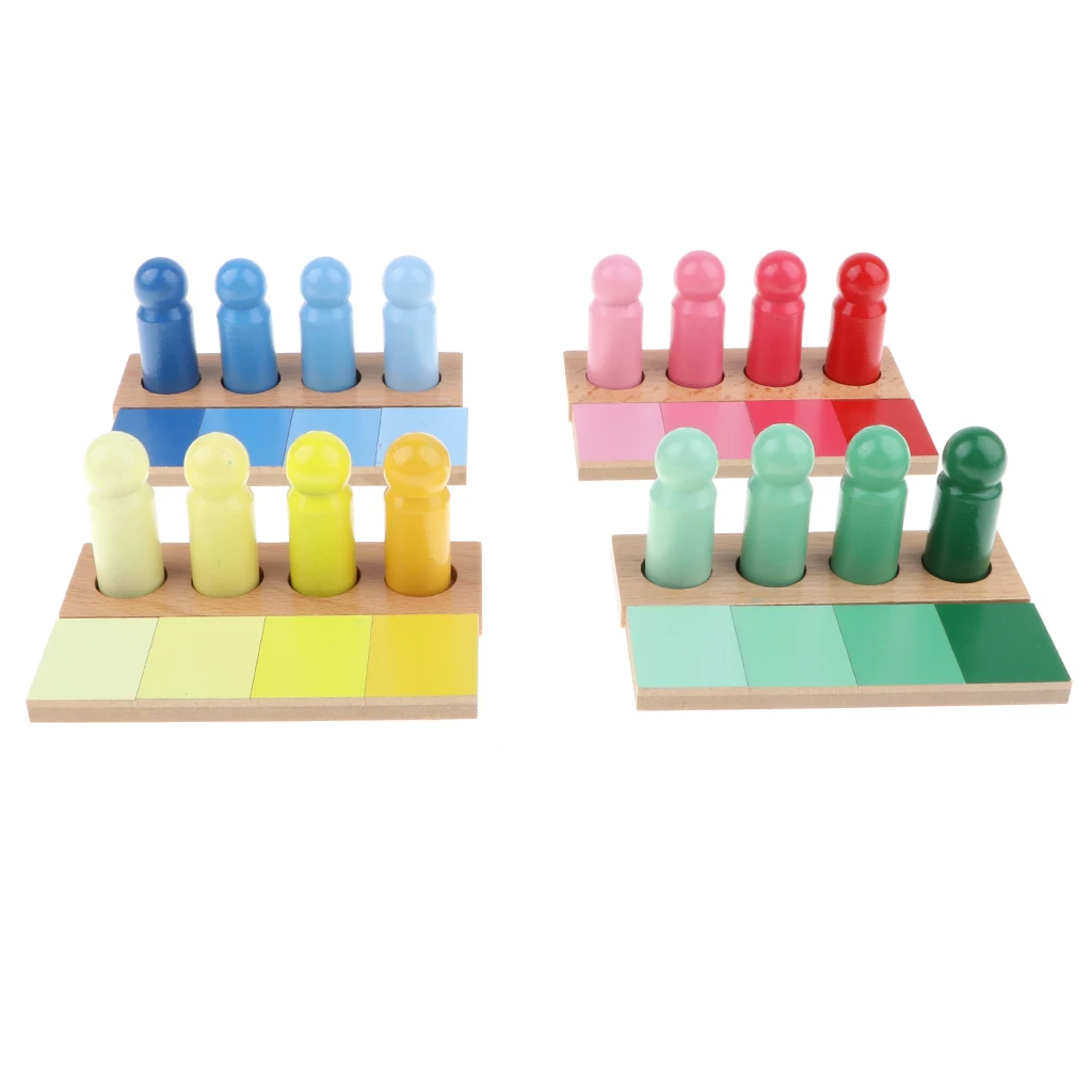 Montessori Sensorial Material Toy - Wooden Gradient Color Matching Kids Early Education